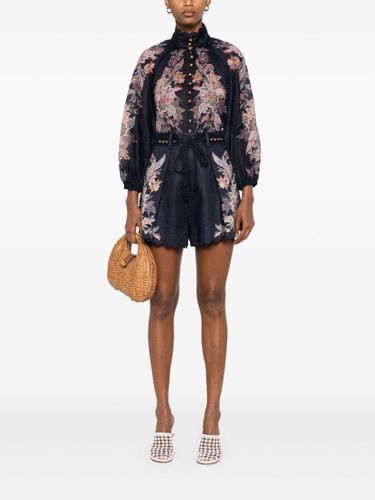 Rhiannon Printed Linen Shorts - Zimmermann - Modalova