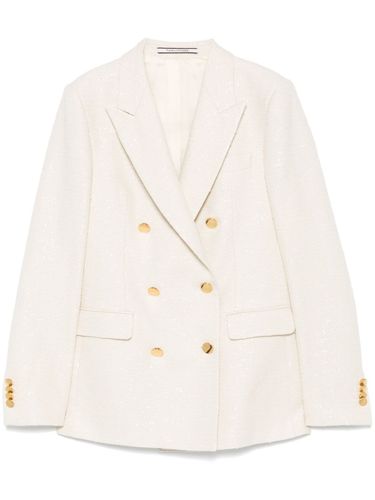 Cotton Blend Double-Breasted Jacket - Tagliatore - Modalova