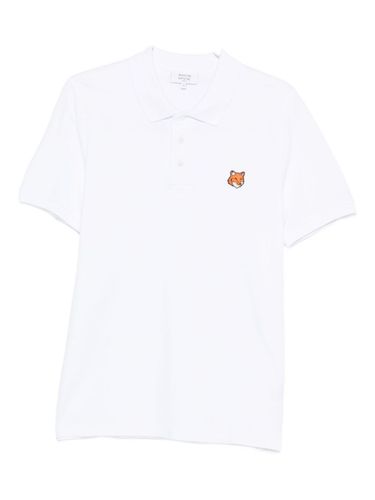 Fox Head Cotton Polo Shirt - MAISON KITSUNE' - Modalova