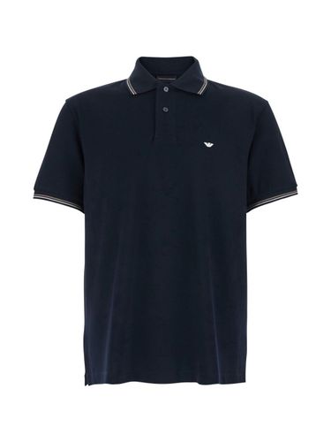 Logo Cotton Polo Shirt - Emporio Armani - Modalova