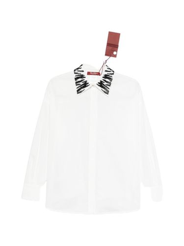 Printed Collar Cotton Shirt - Max Mara - Modalova