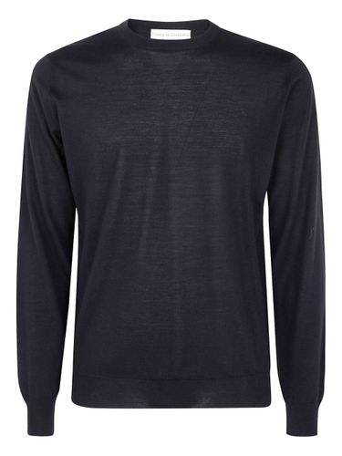 Merino Wool Crew Neck Sweater - FILIPPO DE LAURENTIIS - Modalova