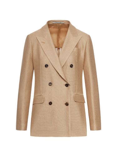 Cotton Double-Breasted Jacket - Tagliatore - Modalova