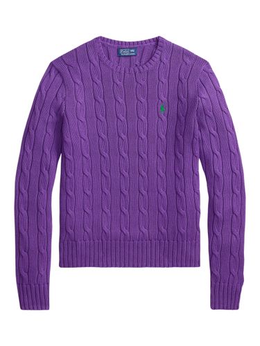Cable Knit Sweater With Logo - POLO RALPH LAUREN - Modalova
