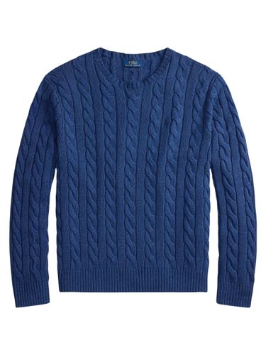 Cable Knit Sweater With Logo - POLO RALPH LAUREN - Modalova