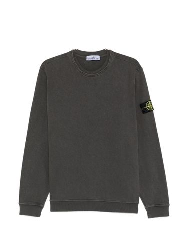 Logo Cotton Crewneck Sweatshirt - Stone Island - Modalova