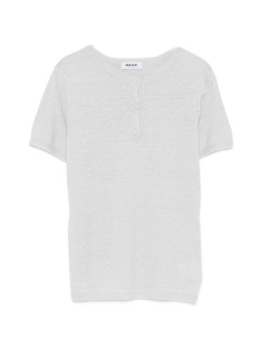 Base Linen And Cotton Blend T-Shirt - Base - Modalova