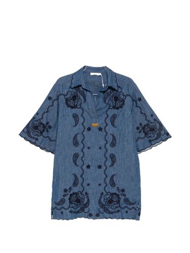 Zimmermann Aster Denim Mini Dress - Zimmermann - Modalova