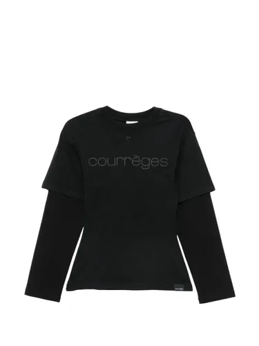 COURRÈGES Layered Cotton T-Shirt - COURRÈGES - Modalova