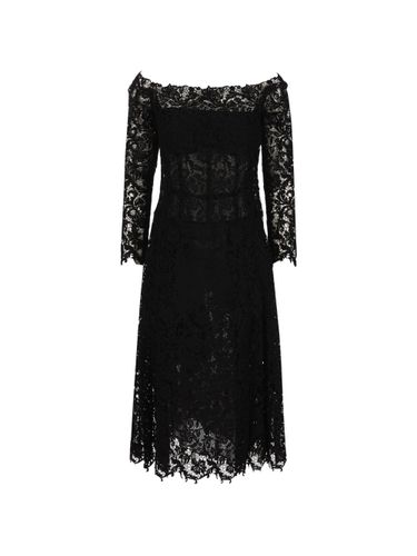 Fendi Macramé Lace Midi Dress - Fendi - Modalova
