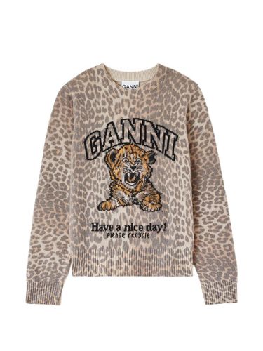 GANNI Wool Crewneck Sweater - GANNI - Modalova