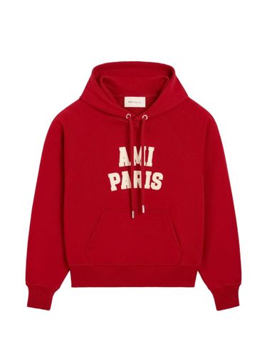 Ami Paris Logo Cotton Hoodie - Ami Paris - Modalova