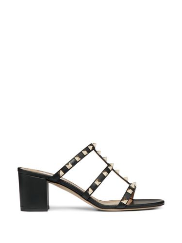 Rockstud Leather Sandals - Valentino Garavani - Modalova