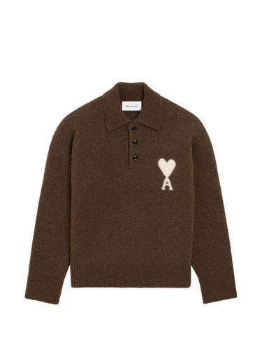 Ami De Coeur Wool Polo Sweater - Ami Paris - Modalova