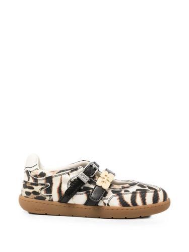 GANNI Zebra Print Ballet Flats - GANNI - Modalova