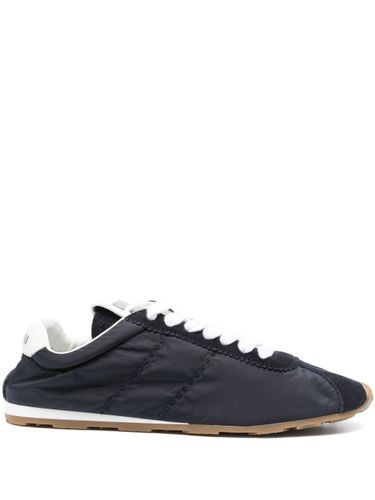 Plume Nylon And Leather Sneakers - Miu Miu - Modalova