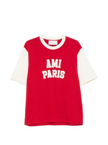 Ami Paris Logo Cotton T-Shirt - Ami Paris - Modalova
