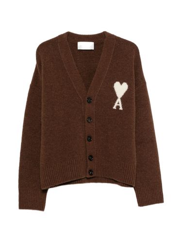 Ami De Coeur Wool Cardigan - Ami Paris - Modalova