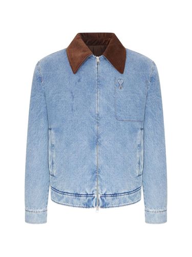 Ami Paris Ami De Coeur Denim Jacket - Ami Paris - Modalova