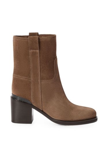 Leather Ankle Boots - Brunello Cucinelli - Modalova