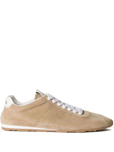 Plume Suede Leather Sneakers - Miu Miu - Modalova