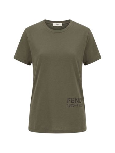 Fendi Logo Cotton T-Shirt - Fendi - Modalova