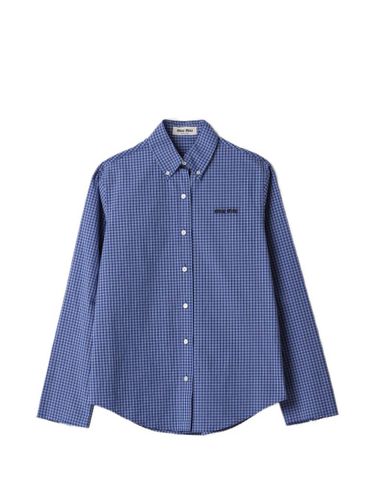 Miu Miu Checked Cotton Shirt - Miu Miu - Modalova