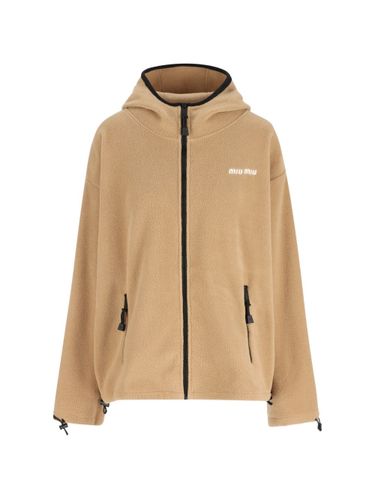 Miu Miu Fleece Blouson Jacket - Miu Miu - Modalova