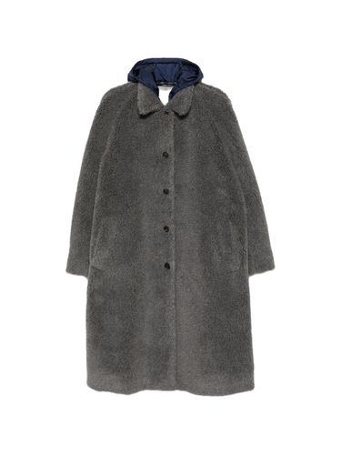 Wool Blend Long Coat - Miu Miu - Modalova