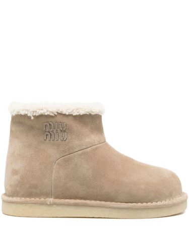 Miu Miu Suede Leather Boots - Miu Miu - Modalova