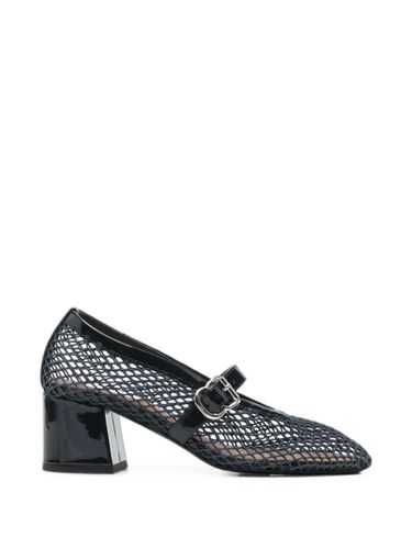 Leather And Net Mary Jane Pumps - Alaïa - Modalova