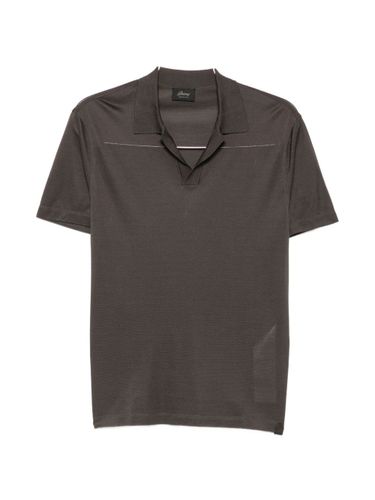 BRIONI Piquet Silk Polo Shirt - BRIONI - Modalova