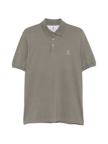 Logo Cotton Polo Shirt - Brunello Cucinelli - Modalova