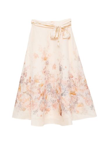 Ascent Linen And Silk Midi Skirt - Zimmermann - Modalova