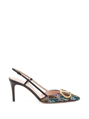 Vlogo Signature Embroidered Slingback Pumps - Valentino Garavani - Modalova