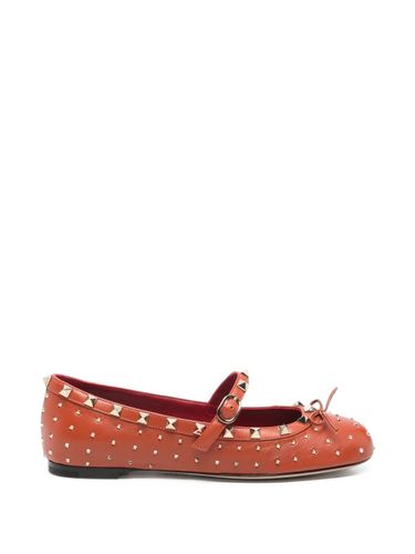 Rockstud Leather Ballet Flats - Valentino Garavani - Modalova