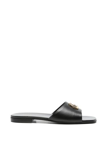 Gg Marmont Leather Flat Sandals - Gucci - Modalova