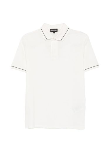 Logo Cotton Polo Shirt - Emporio Armani - Modalova
