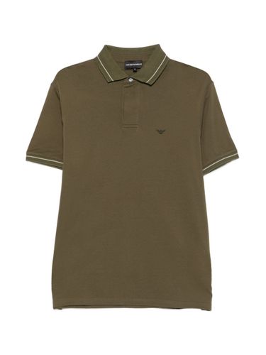 Logo Cotton Polo Shirt - Emporio Armani - Modalova