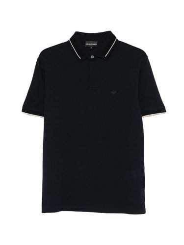 Logo Cotton Polo Shirt - Emporio Armani - Modalova