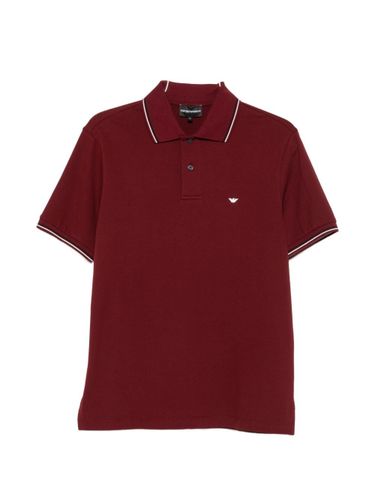 Logo Cotton Polo Shirt - Emporio Armani - Modalova