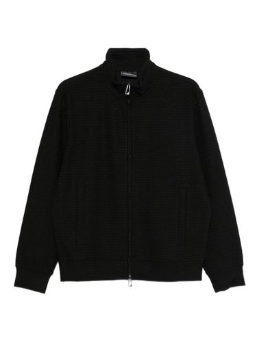 Allover Logo Zipped Sweatshirt - Emporio Armani - Modalova