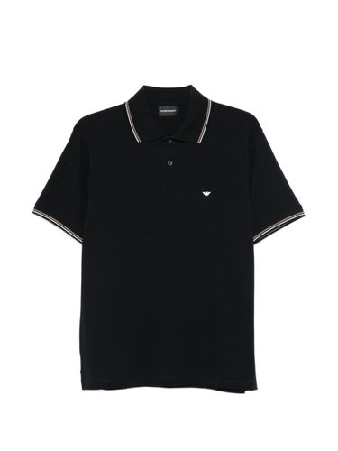 Logo Cotton Polo Shirt - Emporio Armani - Modalova