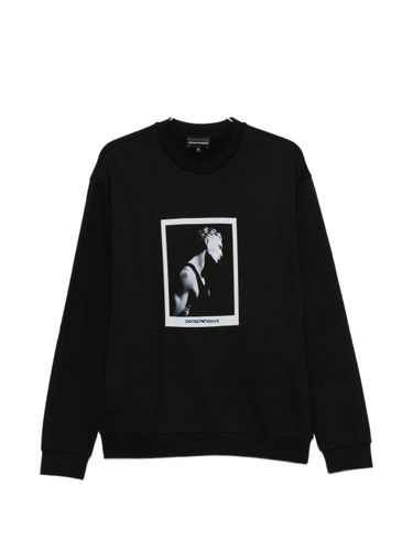 Printed Cotton Sweatshirt - Emporio Armani - Modalova