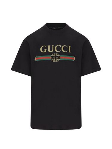 Gucci Logo Cotton T-Shirt - Gucci - Modalova