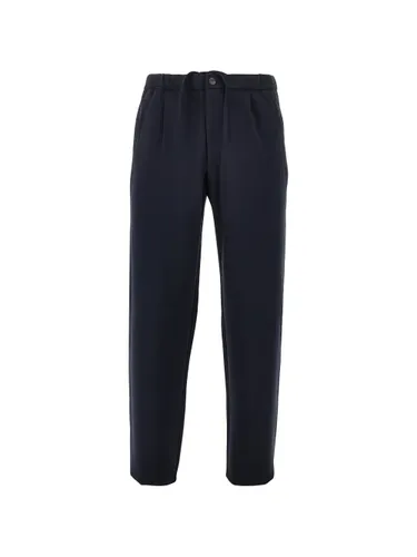 Cotton Blend Trousers - Emporio Armani - Modalova