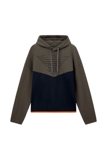 Cotton Colorblock Hoodie - Emporio Armani - Modalova