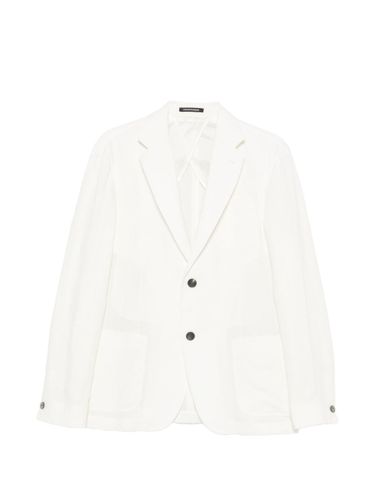 Linen Single-Breasted Jacket - Emporio Armani - Modalova