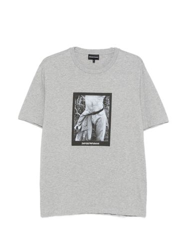 Printed Cotton T-Shirt - Emporio Armani - Modalova