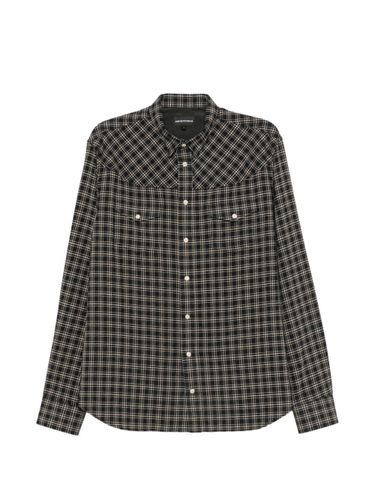 Checked Flannel Shirt - Emporio Armani - Modalova
